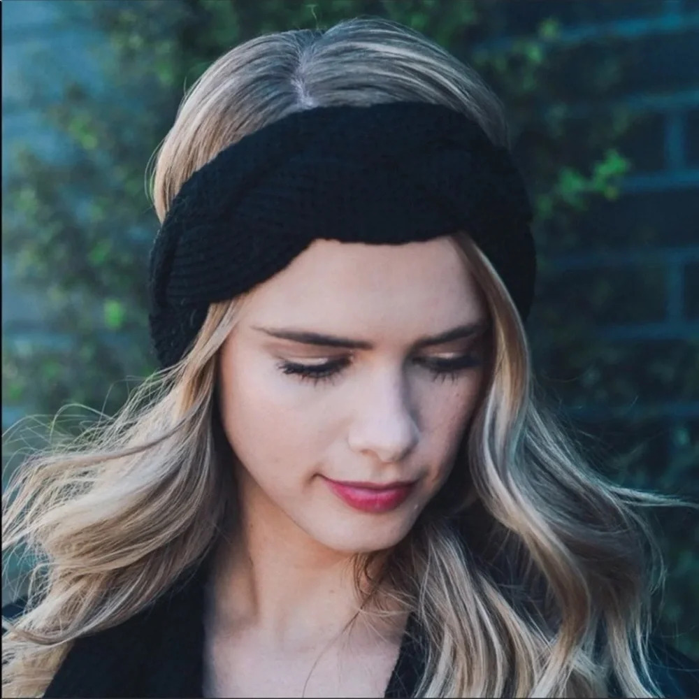 H&M Crochet knit braided headband wrap - Picture 2 of 4